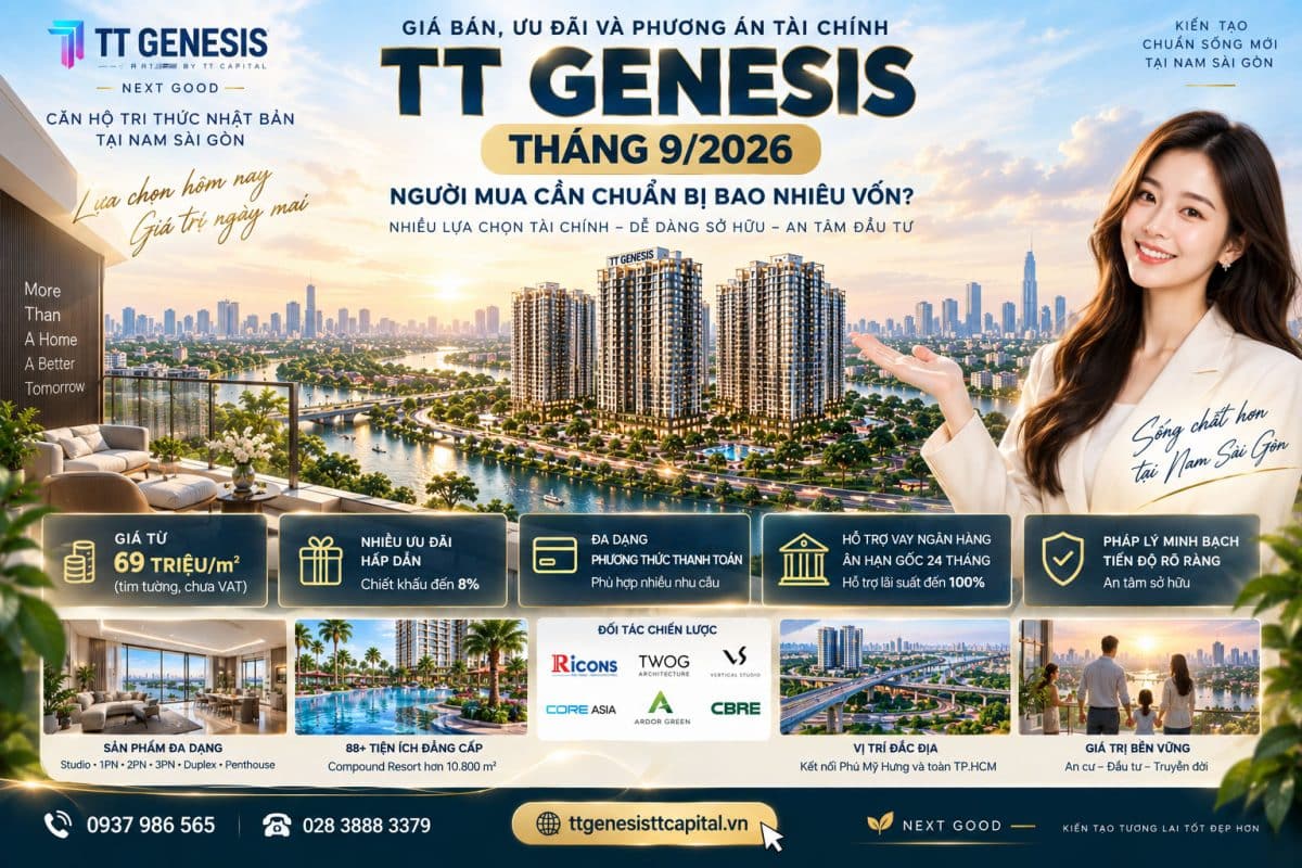 TT Genesis tháng 9/2026: Giá bán và ưu đãi mới nhất