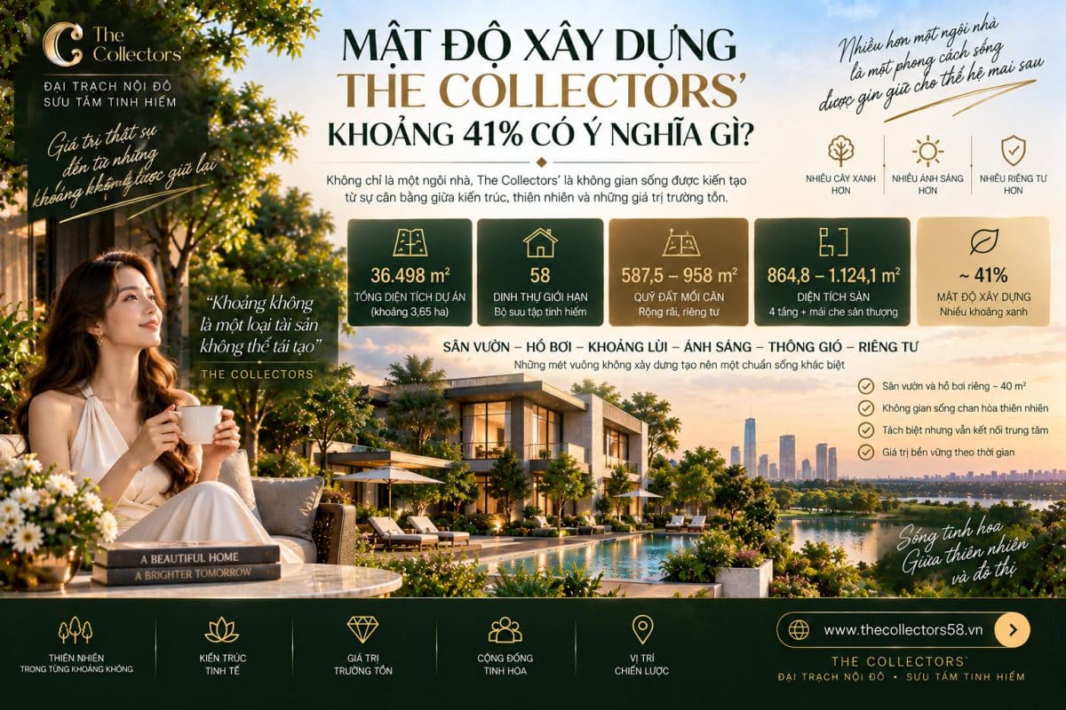 Mật Độ Xây Dựng The Collectors' Khoảng 41% Có Ý Nghĩa Gì?
